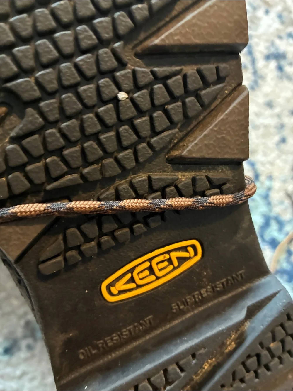 KEEN Men's Utility Brown Lace-Up safety Hiking Boots Workwear size 11 D